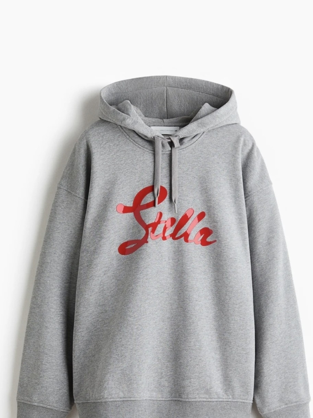 Stella McCarthey X H & M Collaboration Grey Hoodie with Red Script Logo - Picture 3 of 4
